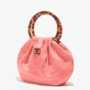 CHANEL Pink Suede Hobo with Tortoise Handles Cruise 2026